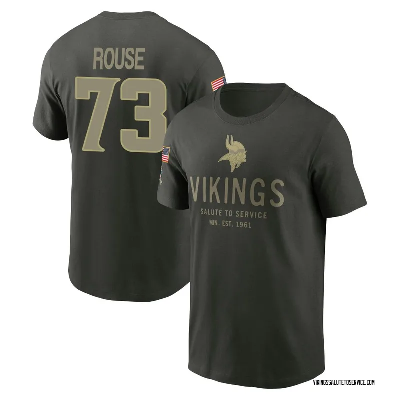Men's Walter Rouse Minnesota Vikings Green Forest/ 2025 Salute to Service Sideline Primary Edge T-Shirt