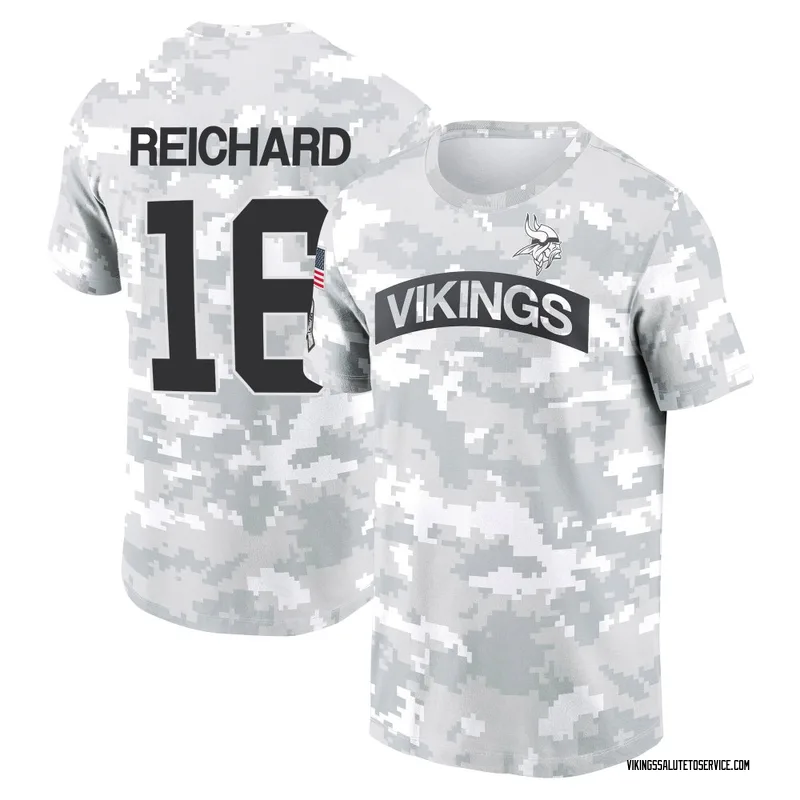 Men's Will Reichard Minnesota Vikings Camo Arctic 2024 Salute to Service Performance T-Shirt