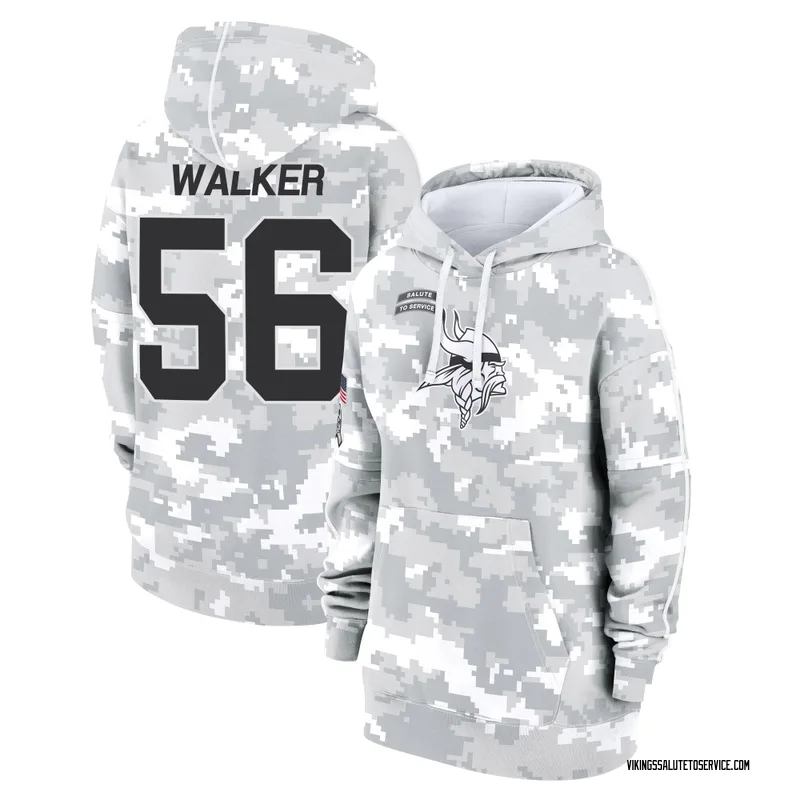 Women's Arden Walker Minnesota Vikings Camo Arctic 2024 Salute to Service Club Fleece Pullover Hoodie