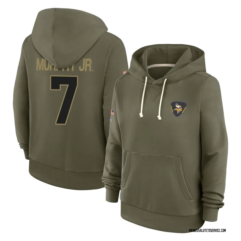 Women's Byron Murphy Jr. Minnesota Vikings Olive 2025 Salute to Service Hoodie