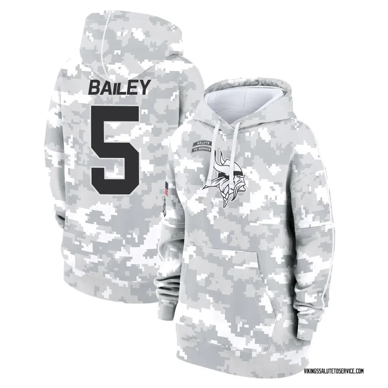 Women's Dan Bailey Minnesota Vikings Camo Arctic 2024 Salute to Service Club Fleece Pullover Hoodie