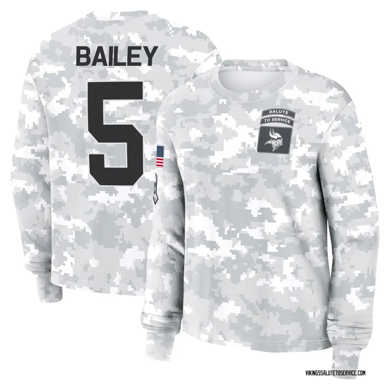 Women's Dan Bailey Minnesota Vikings Camo Arctic 2024 Salute to Service Long Sleeve T-Shirt