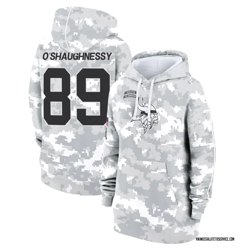 Women's James O'Shaughnessy Minnesota Vikings Camo Arctic 2024 Salute to Service Club Fleece Pullover Hoodie