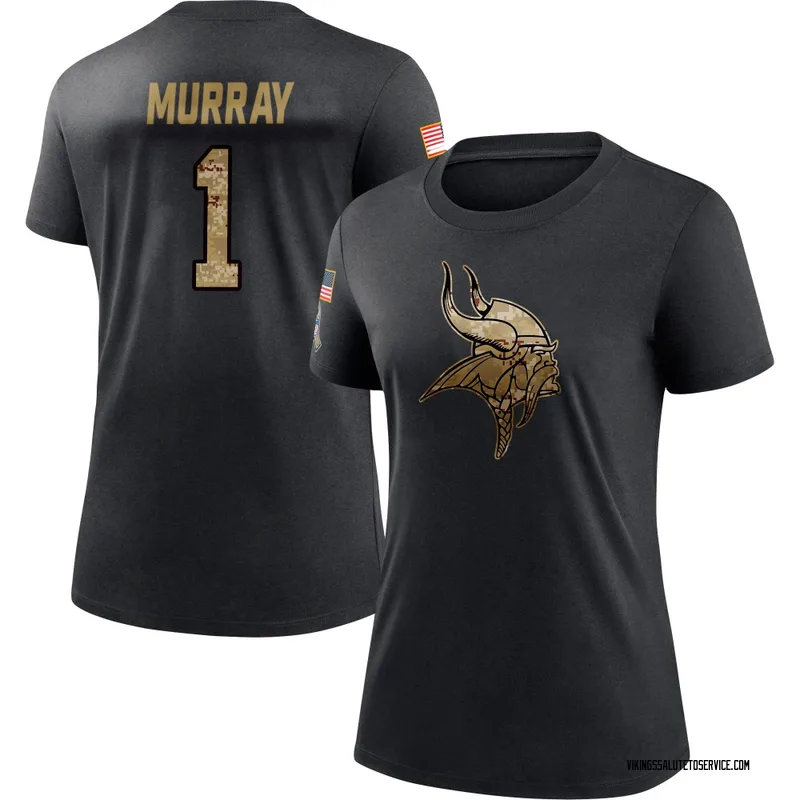 Women's Kyler Murray Minnesota Vikings Black 2020 Salute To Service Performance T-Shirt