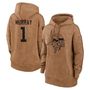 Women's Kyler Murray Minnesota Vikings Brown 2023 Salute To Service Pullover Hoodie