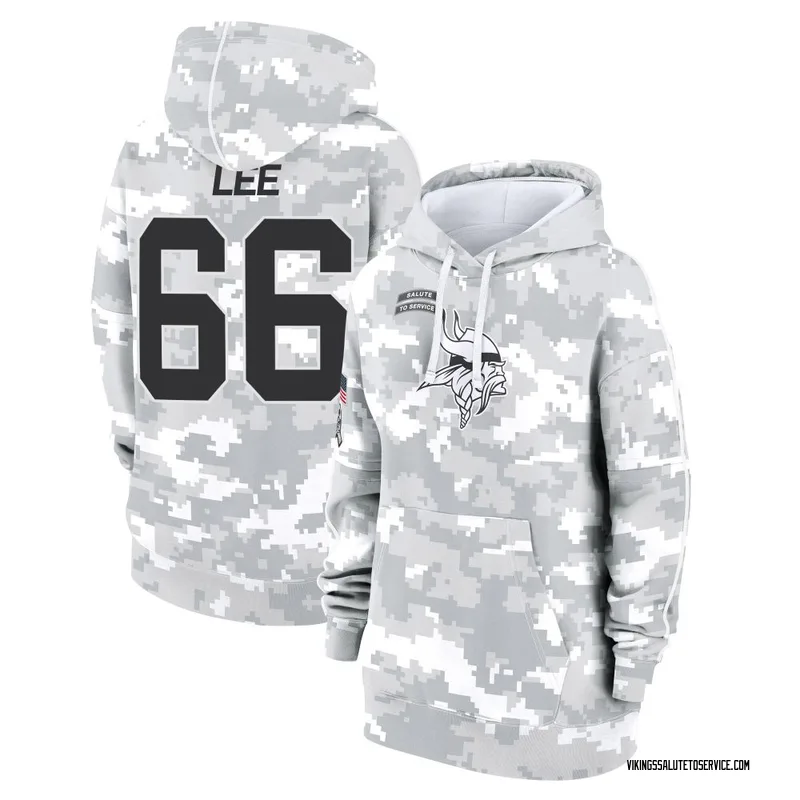 Women's Vershon Lee Minnesota Vikings Camo Arctic 2024 Salute to Service Club Fleece Pullover Hoodie