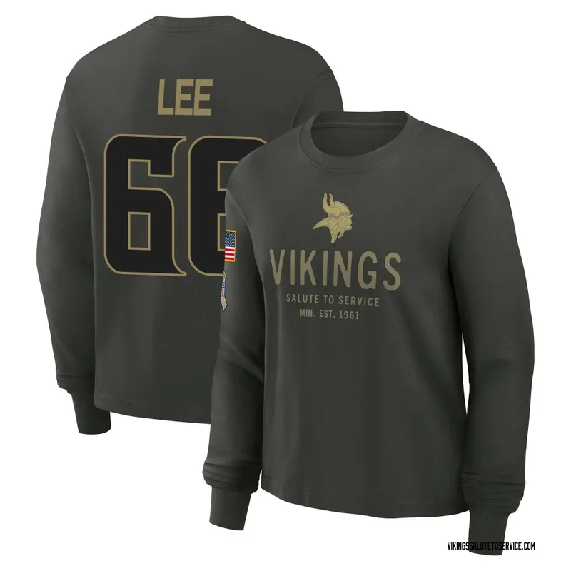 Women's Vershon Lee Minnesota Vikings Green Dark/ 2025 Salute to Service Sideline Long Sleeve T-Shirt