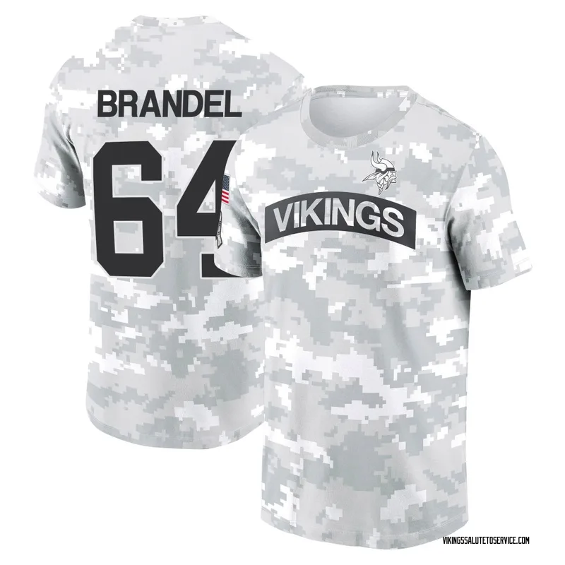 Youth Blake Brandel Minnesota Vikings Camo Arctic 2024 Salute to Service Performance T-Shirt
