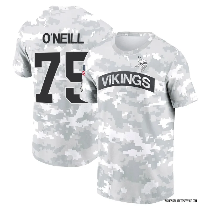Youth Brian O'Neill Minnesota Vikings Camo Arctic 2024 Salute to Service Performance T-Shirt
