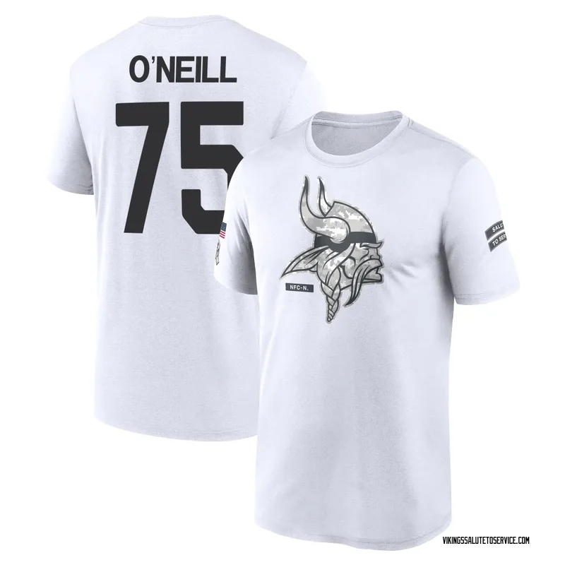 Youth Brian O'Neill Minnesota Vikings Legend White 2024 Salute to Service Performance T-Shirt