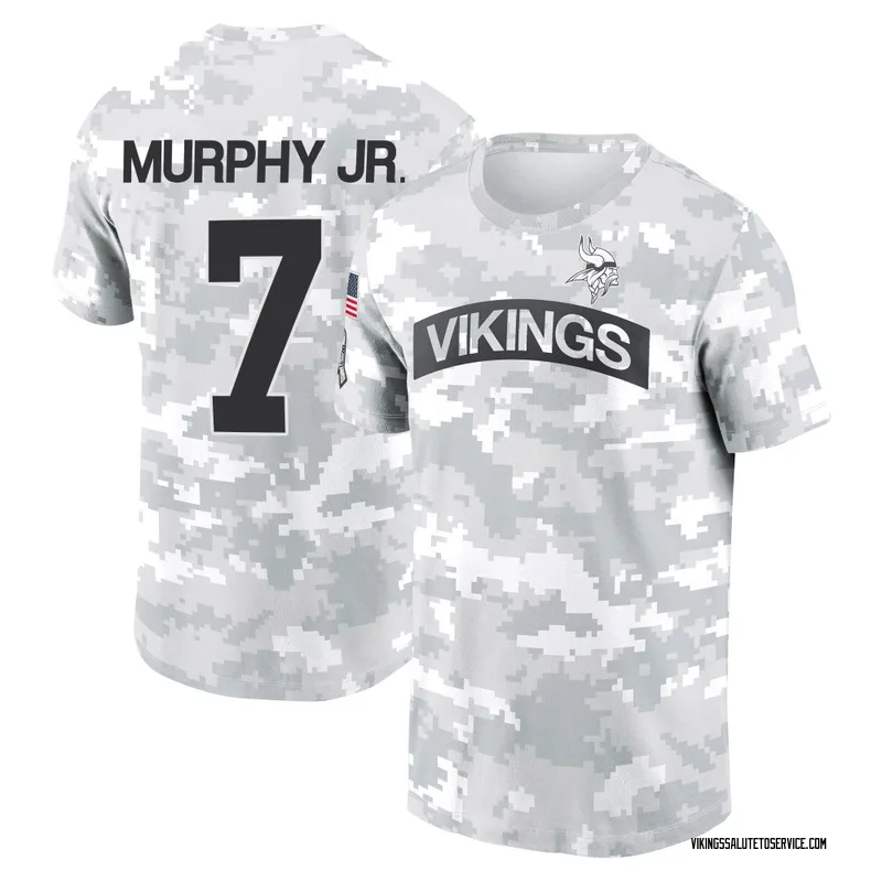 Youth Byron Murphy Jr. Minnesota Vikings Camo Arctic 2024 Salute to Service Performance T-Shirt