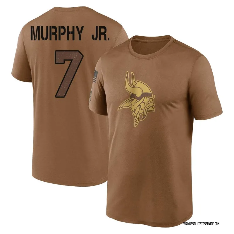 Youth Byron Murphy Jr. Minnesota Vikings Legend Brown 2023 Salute To Service Performance T-Shirt