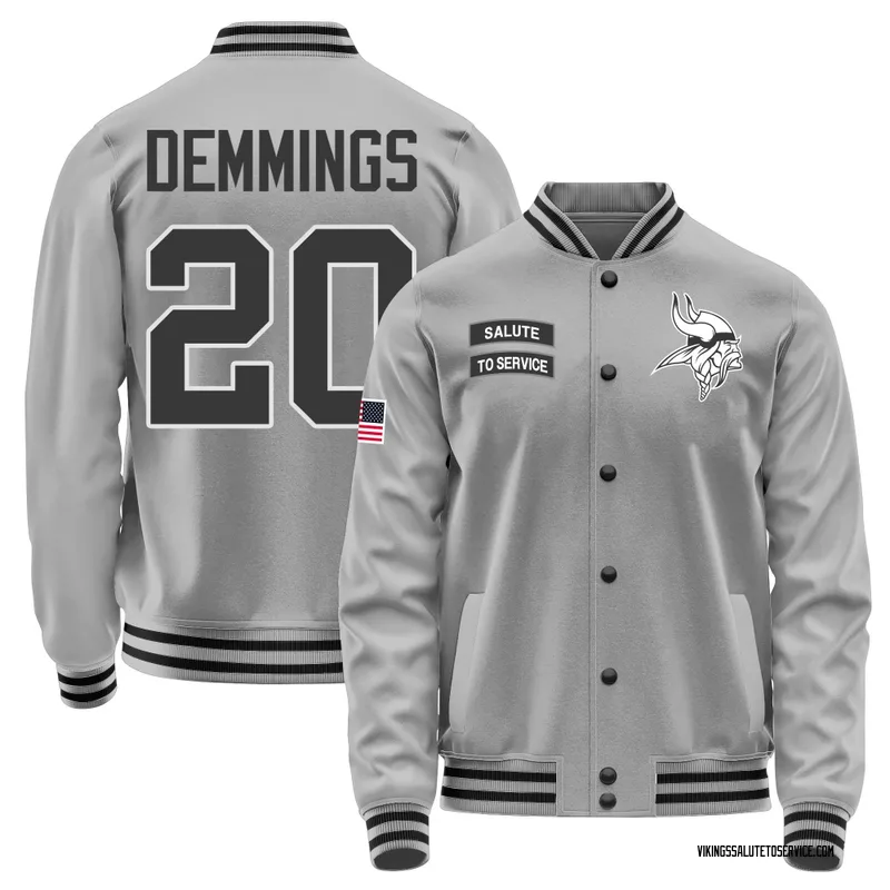 Youth Charles Demmings Minnesota Vikings Gray Salute to Service Performance Jacket