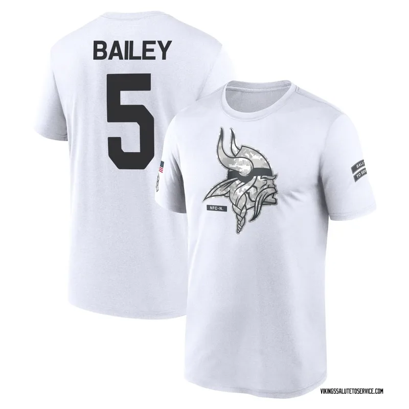 Youth Dan Bailey Minnesota Vikings Legend White 2024 Salute to Service Performance T-Shirt