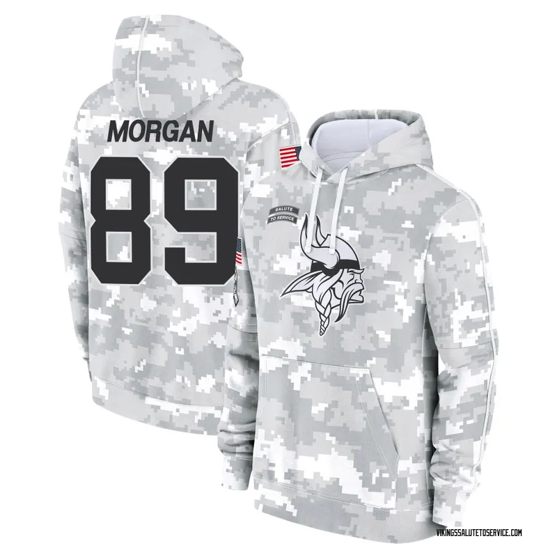 Youth David Morgan Minnesota Vikings Camo Arctic 2024 Salute to Service Club Fleece Pullover Hoodie