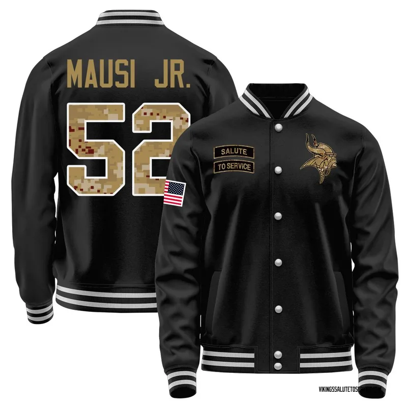 Youth Dorian Mausi Jr. Minnesota Vikings Black Salute to Service Sideline Performance Jacket