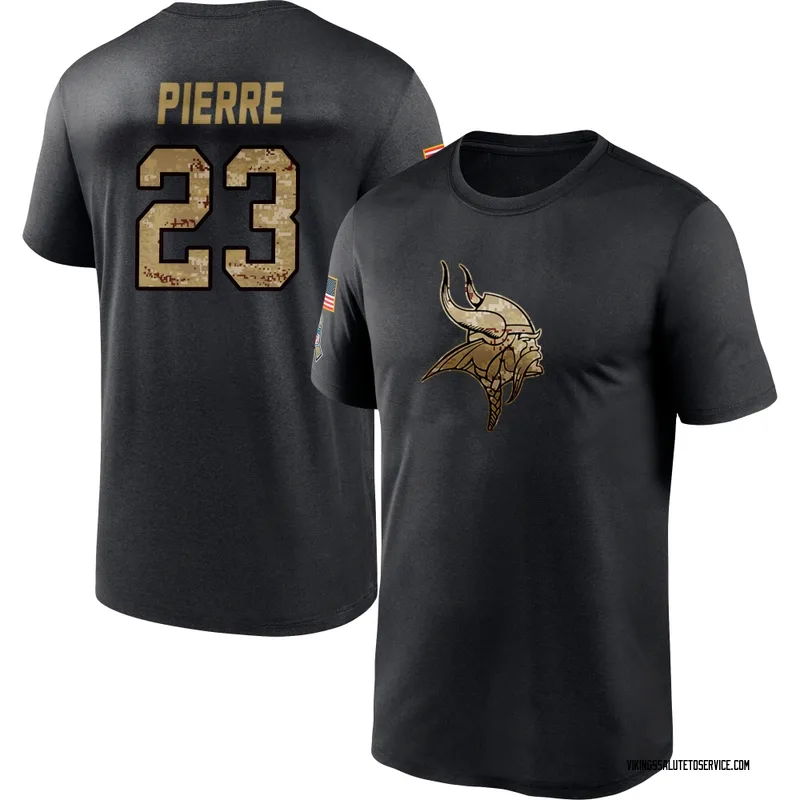 Youth James Pierre Minnesota Vikings Black 2020 Salute To Service Performance T-Shirt