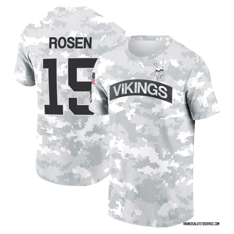 Youth Josh Rosen Minnesota Vikings Camo Arctic 2024 Salute to Service Performance T-Shirt