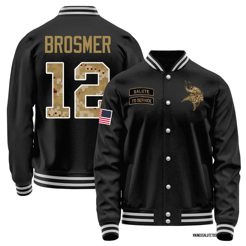 Youth Max Brosmer Minnesota Vikings Black Salute to Service Sideline Performance Jacket
