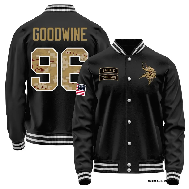 Youth Monkell Goodwine Minnesota Vikings Black Salute to Service Sideline Performance Jacket