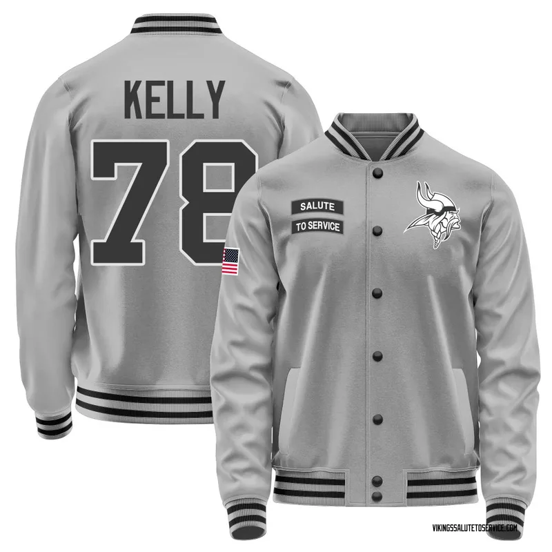 Youth Ryan Kelly Minnesota Vikings Gray Salute to Service Performance Jacket