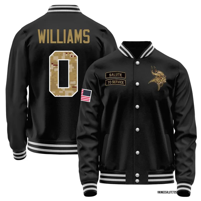 Youth Scooby Williams Minnesota Vikings Black Salute to Service Sideline Performance Jacket