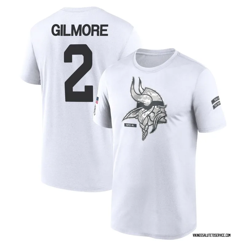 Youth Stephon Gilmore Minnesota Vikings Legend White 2024 Salute to Service Performance T-Shirt