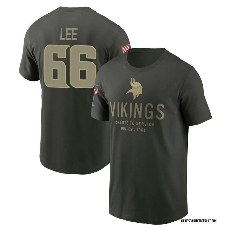 Youth Vershon Lee Minnesota Vikings Green Forest/ 2025 Salute to Service Sideline Primary Edge T-Shirt