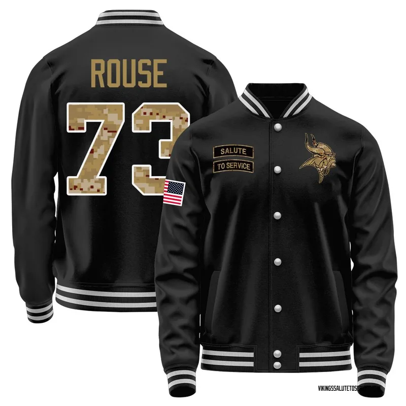 Youth Walter Rouse Minnesota Vikings Black Salute to Service Sideline Performance Jacket
