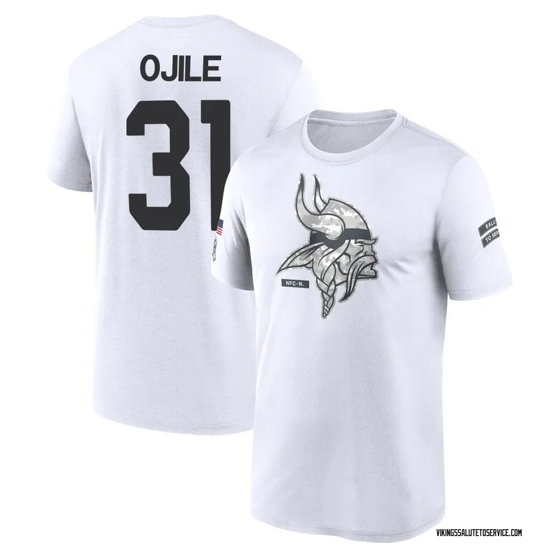 Youth Zach Ojile Minnesota Vikings Legend White 2024 Salute to Service Performance T-Shirt