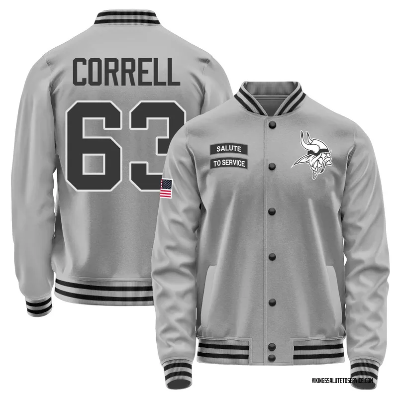 Youth Zeke Correll Minnesota Vikings Gray Salute to Service Performance Jacket